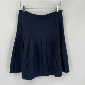 Lands End School Uniform pleated Below Knee navy skirt Junior 5 - adult M